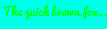 Image with Font Color 04FF00 and Background Color 00FFE8